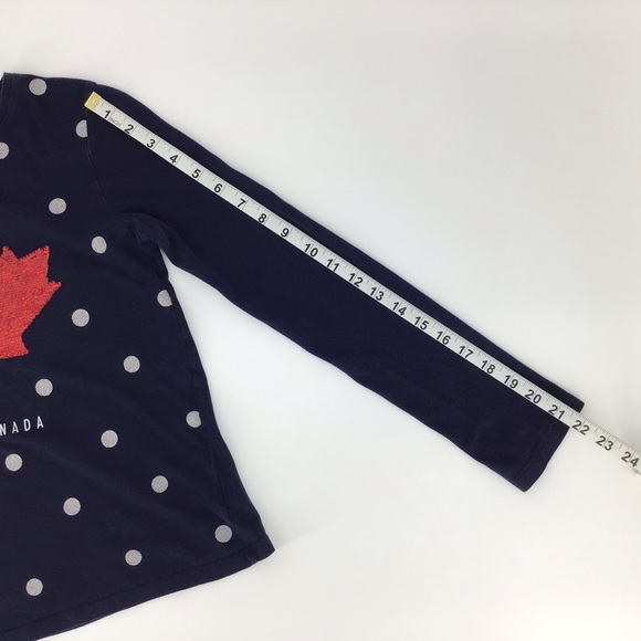 2/$25 GAP Kids Girl's Flippy Maple Leaf Navy Tee, XL - Picture 10 of 14